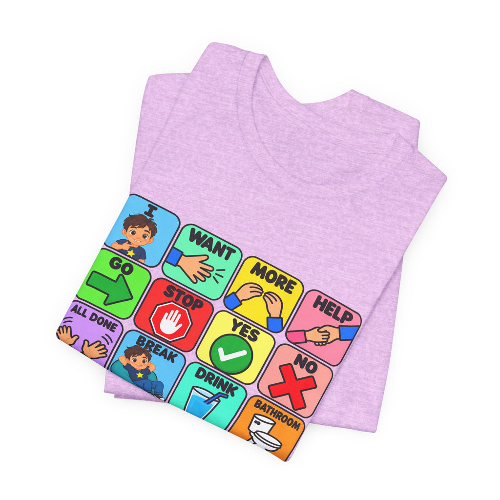 Shirt AAC Communication Board Shirt Bella Canvas Autism Speech Therapy