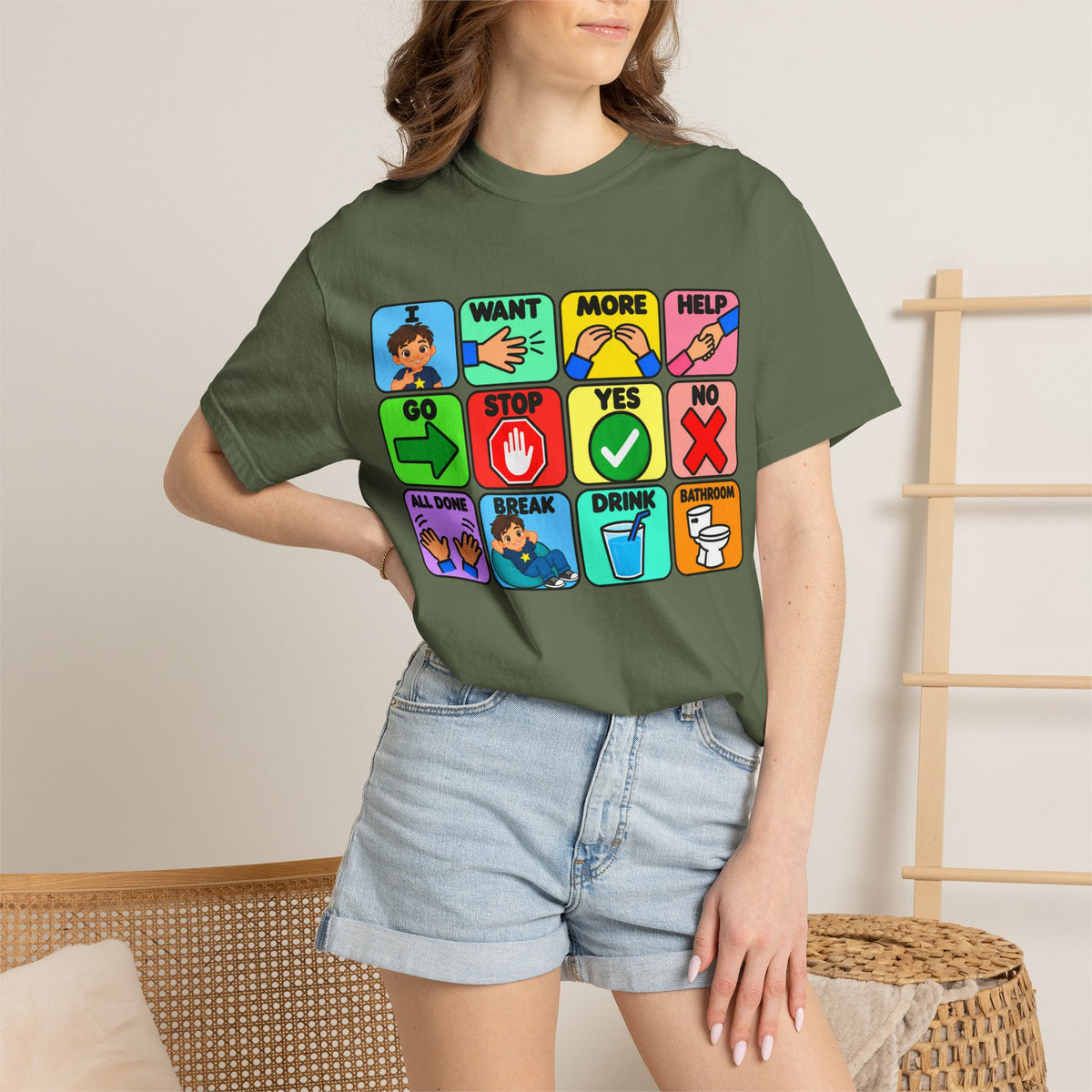 AAC Communication Board Shirt Comfort Colors