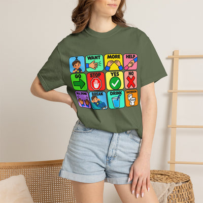 AAC Communication Board Shirt Comfort Colors