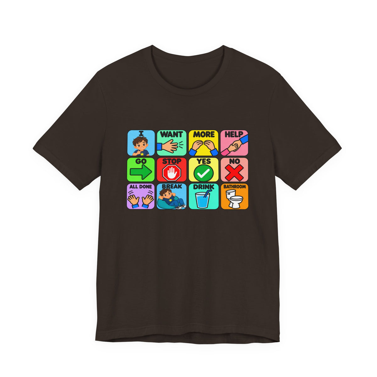 Shirt AAC Communication Board Shirt Bella Canvas Autism Speech Therapy