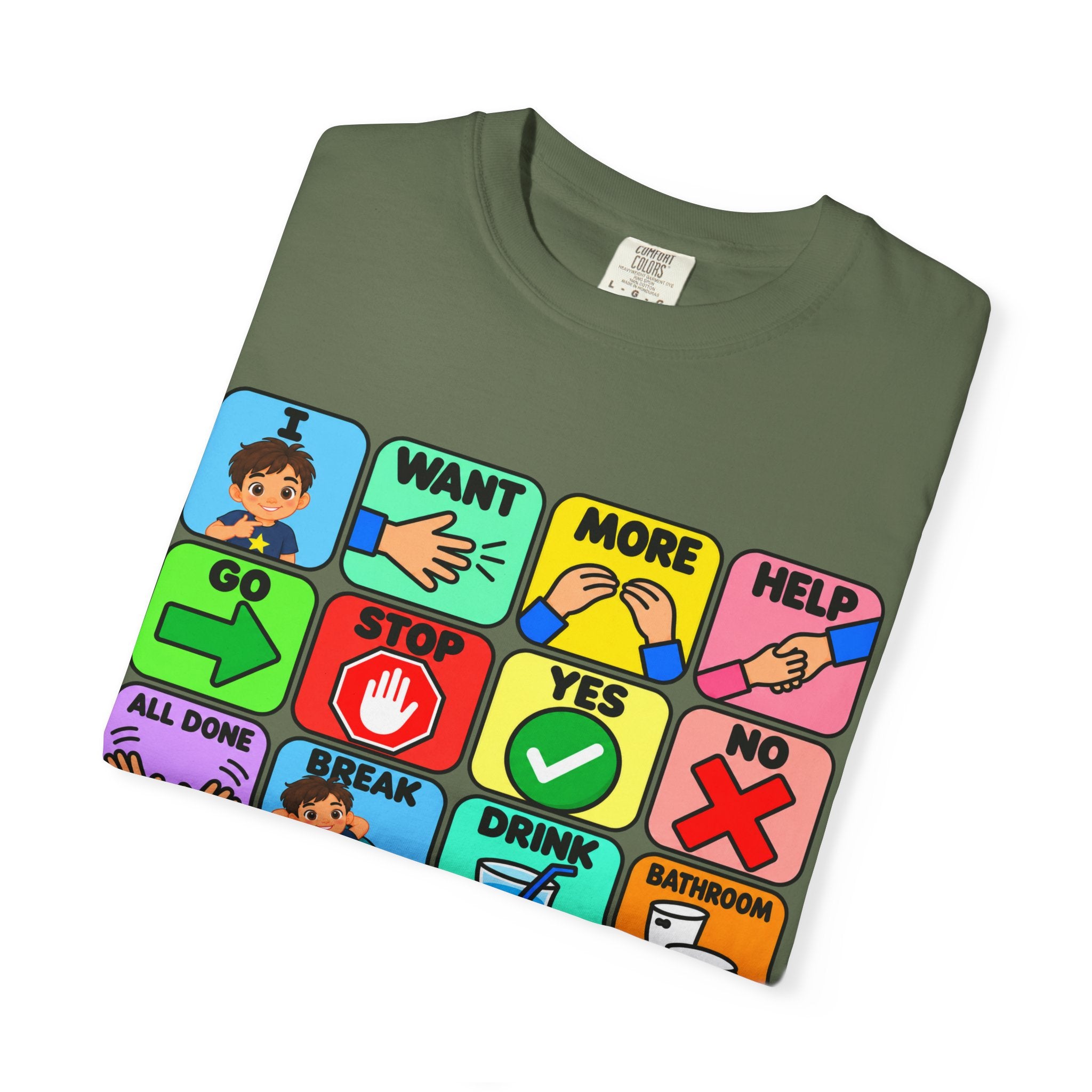 AAC Communication Board Shirt Comfort Colors