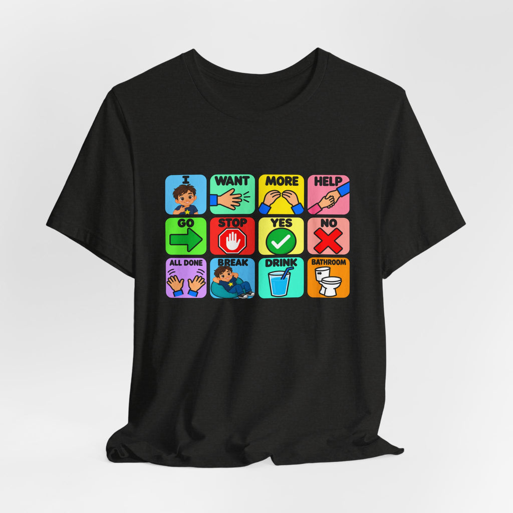 Shirt AAC Communication Board Shirt Bella Canvas Autism Speech Therapy