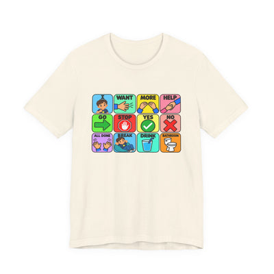 Shirt AAC Communication Board Shirt Bella Canvas Autism Speech Therapy