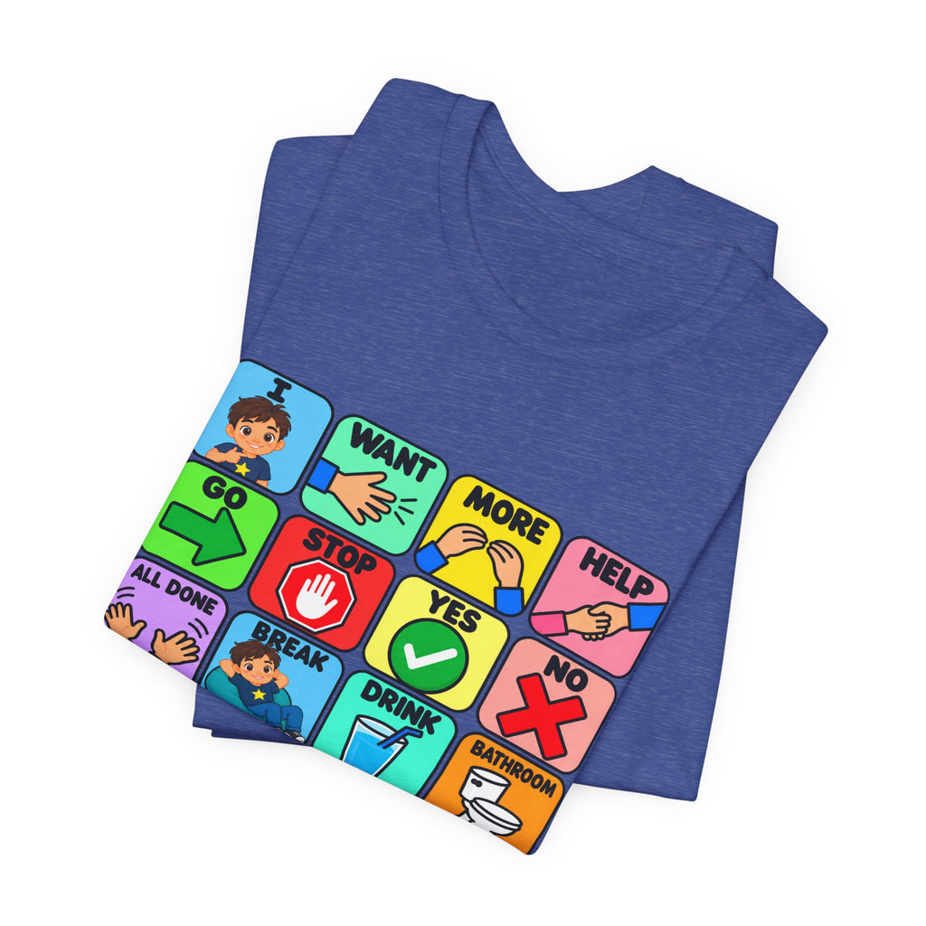 Shirt AAC Communication Board Shirt Bella Canvas Autism Speech Therapy