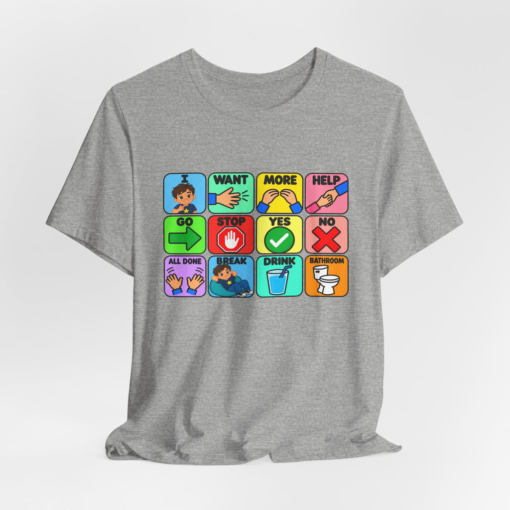 Shirt AAC Communication Board Shirt Bella Canvas Autism Speech Therapy
