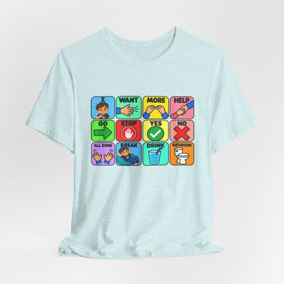 Shirt AAC Communication Board Shirt Bella Canvas Autism Speech Therapy