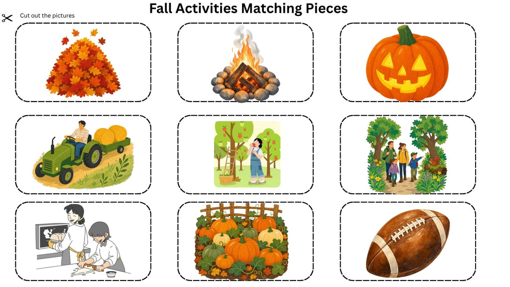 Fall Matching Boards for Special Education