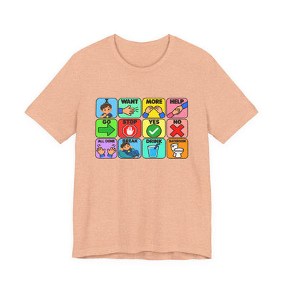 Shirt AAC Communication Board Shirt Bella Canvas Autism Speech Therapy
