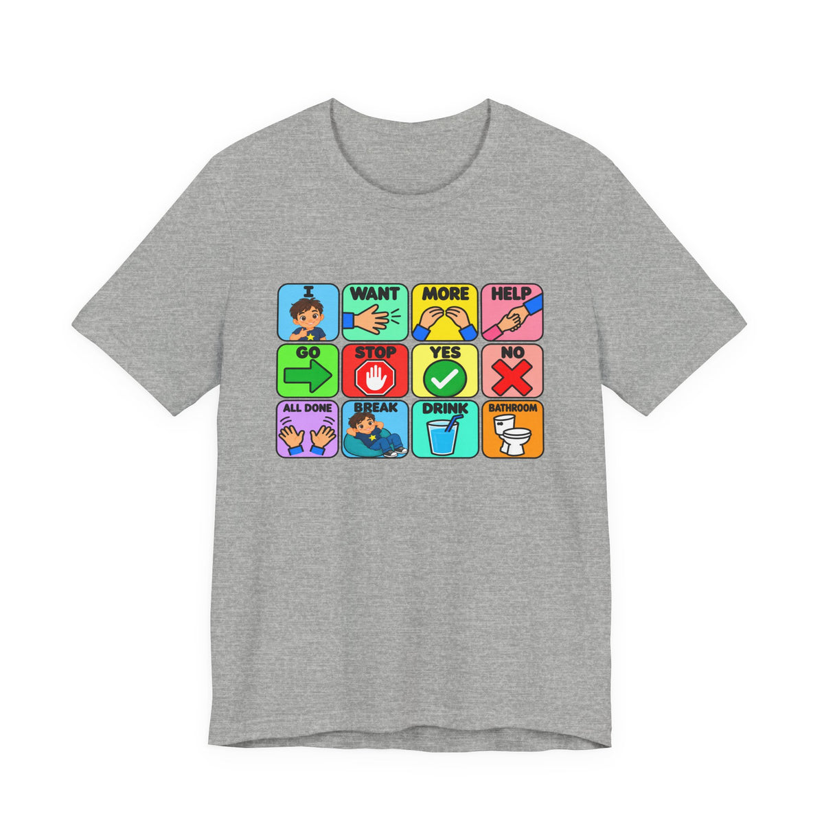 Shirt AAC Communication Board Shirt Bella Canvas Autism Speech Therapy