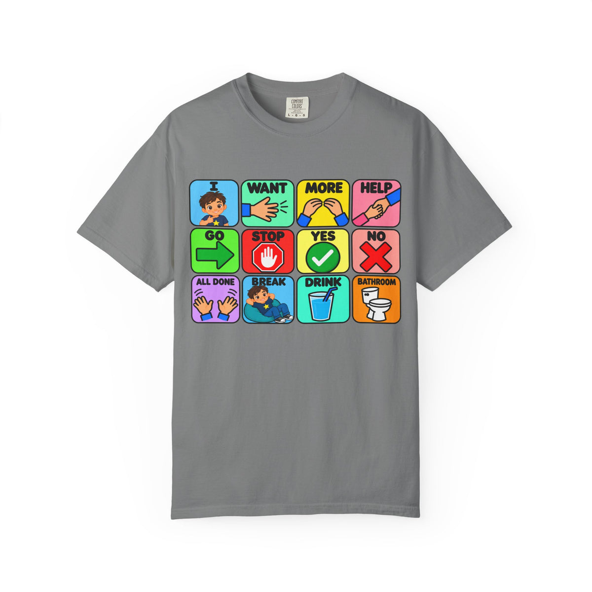 AAC Communication Board Shirt Comfort Colors