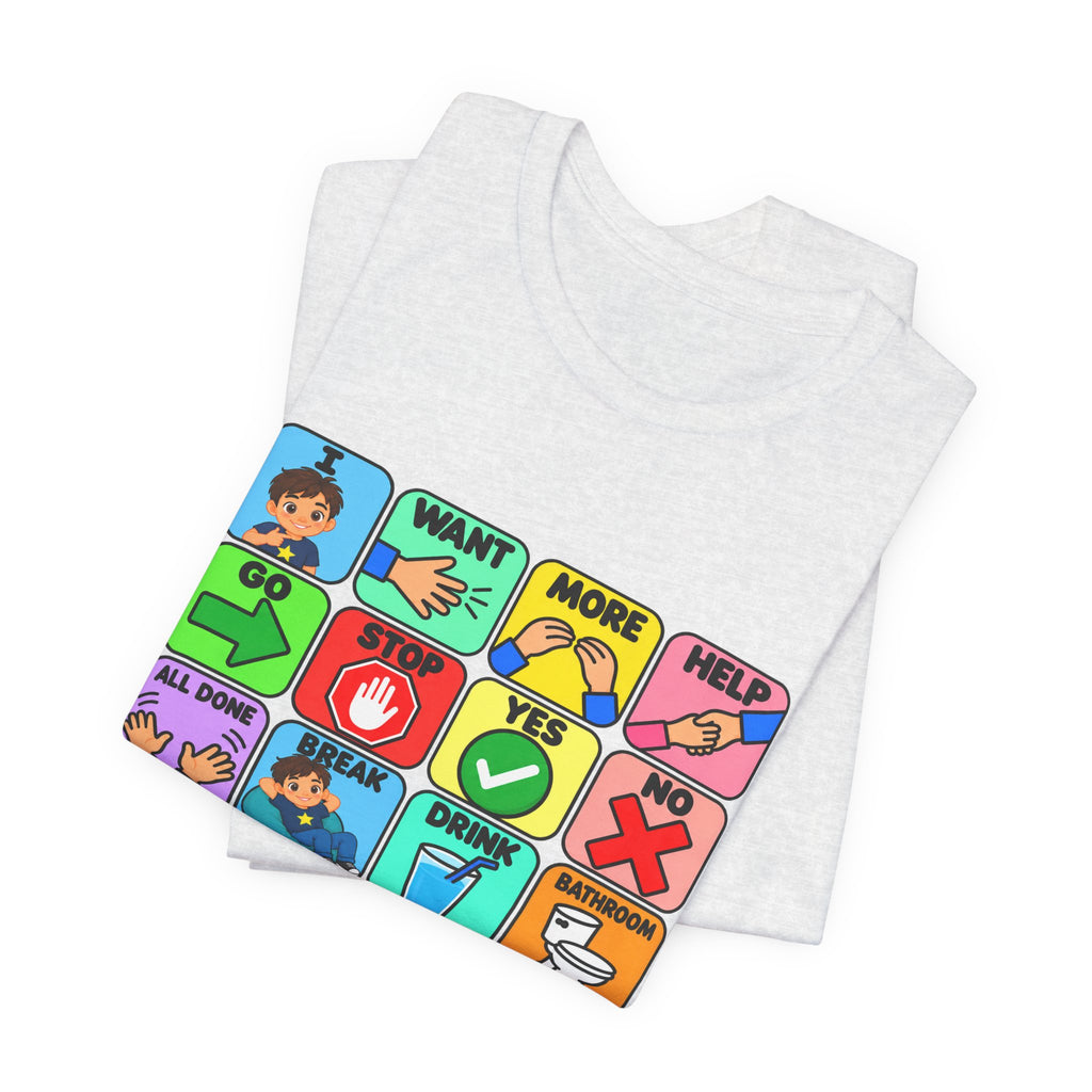 Shirt AAC Communication Board Shirt Bella Canvas Autism Speech Therapy