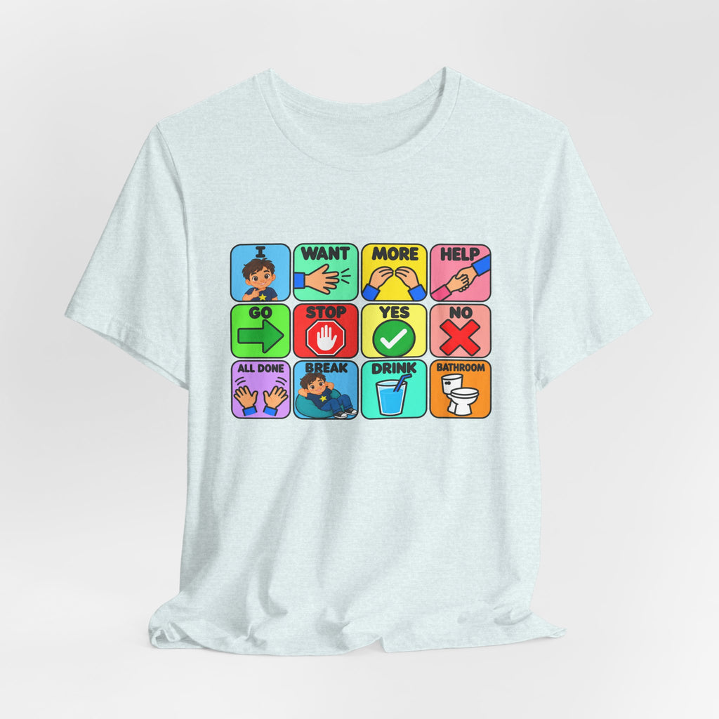 Shirt AAC Communication Board Shirt Bella Canvas Autism Speech Therapy