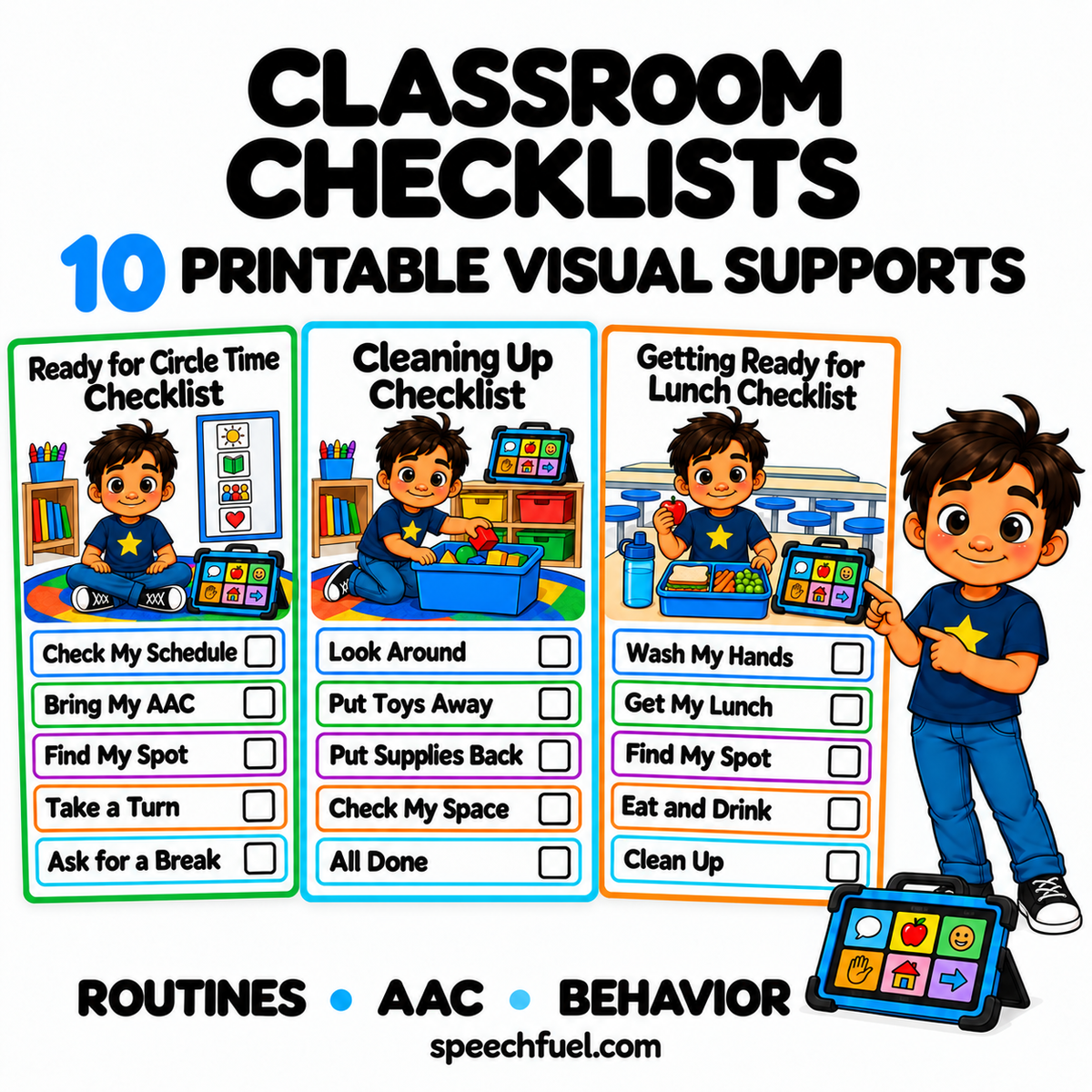 School Routine Checklists Bundle | 10 Printable Visual Supports
