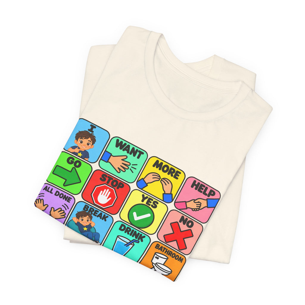 Shirt AAC Communication Board Shirt Bella Canvas Autism Speech Therapy