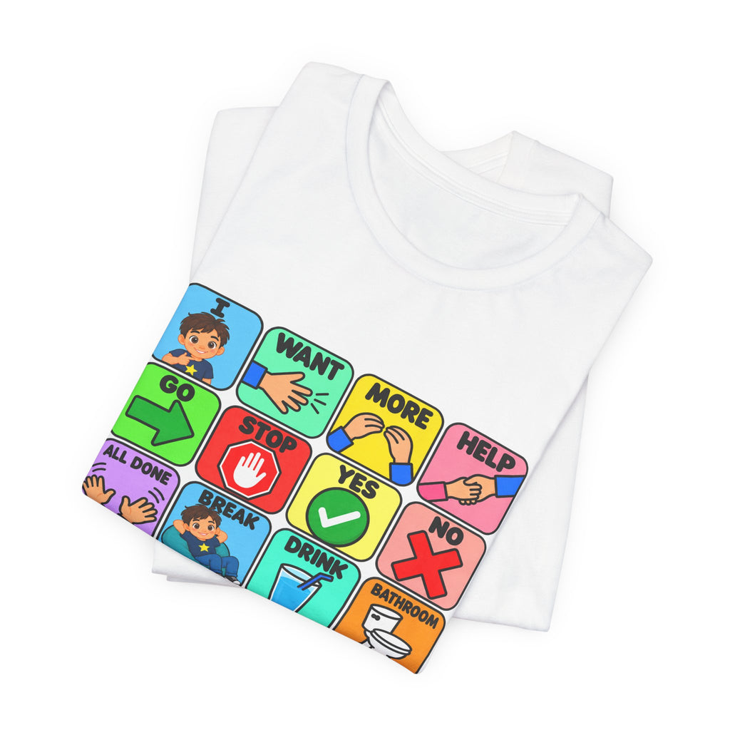 Shirt AAC Communication Board Shirt Bella Canvas Autism Speech Therapy
