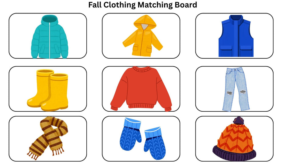 Fall Matching Boards for Special Education