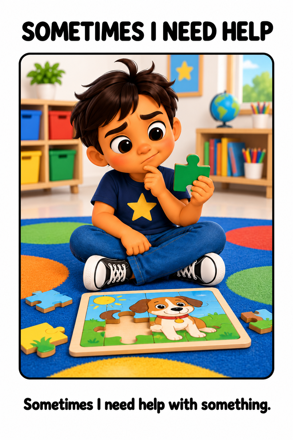 Using My Words or AAC to Ask for Help Social Story