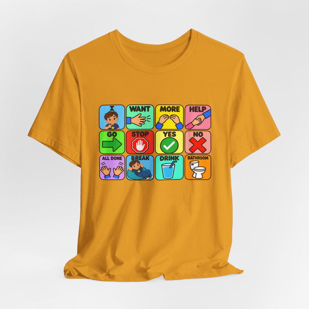 Shirt AAC Communication Board Shirt Bella Canvas Autism Speech Therapy
