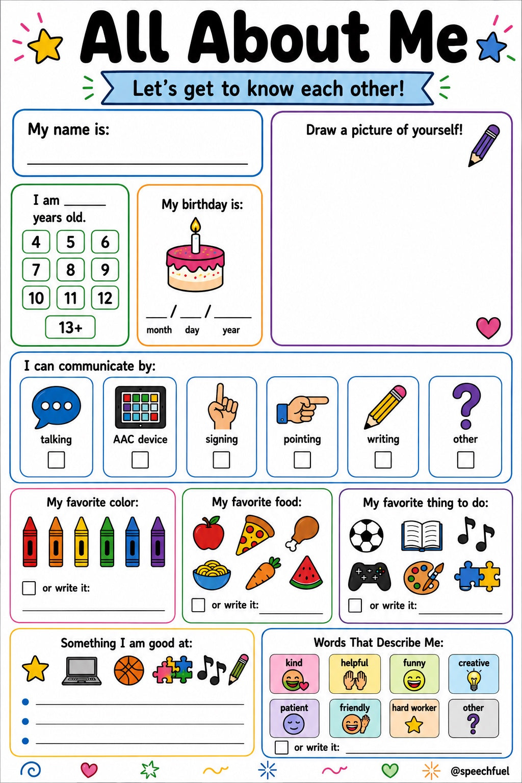 First Day of School Activity Pack for Autism | Speech Fuel