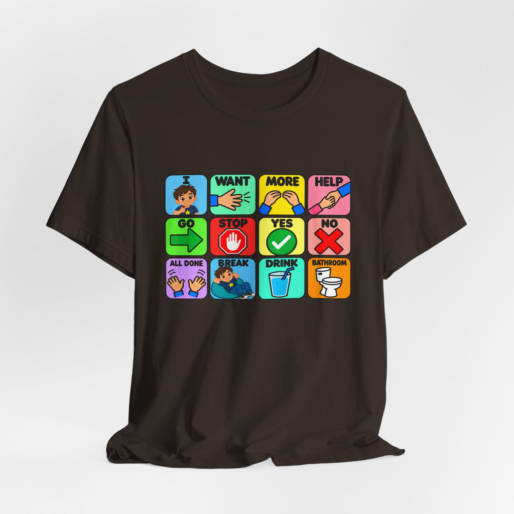 Shirt AAC Communication Board Shirt Bella Canvas Autism Speech Therapy