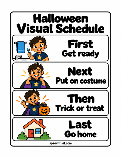 FREE Halloween Visual Supports Communication Pack