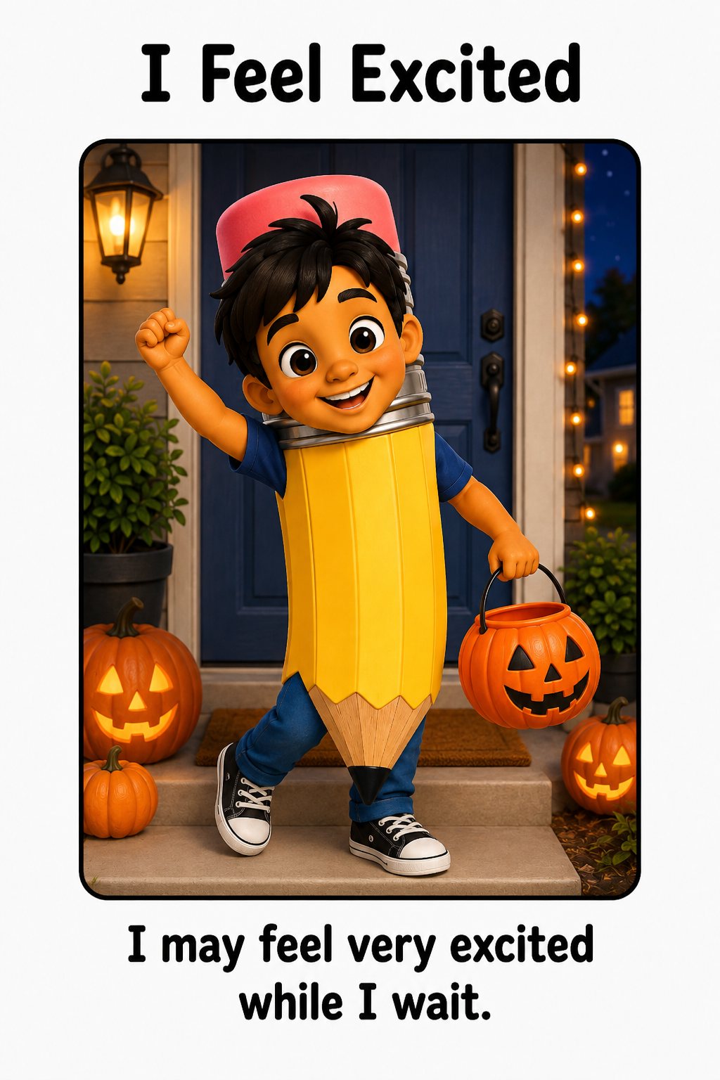 Waiting to Trick or Treat Social Story