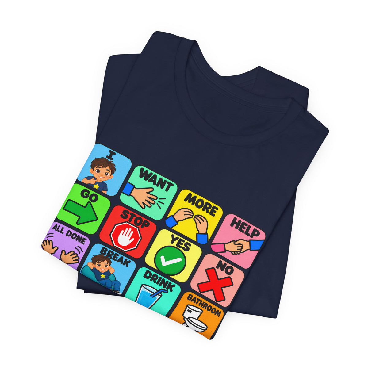 Shirt AAC Communication Board Shirt Bella Canvas Autism Speech Therapy