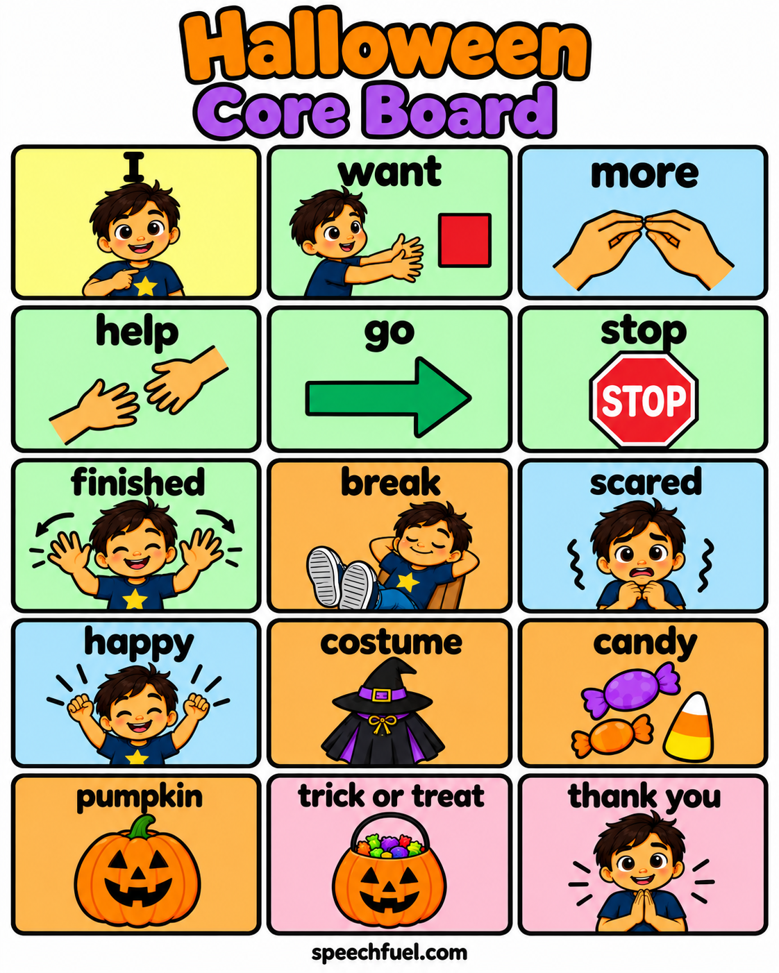 FREE Halloween AAC Communication Boards & Visual Supports Bundle