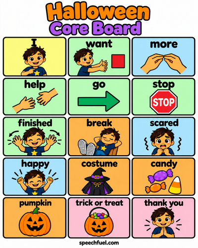 FREE Halloween AAC Communication Boards & Visual Supports Bundle