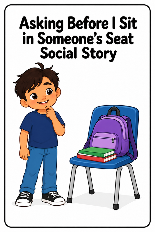 Asking Before I Sit in Someone's Seat Social Story