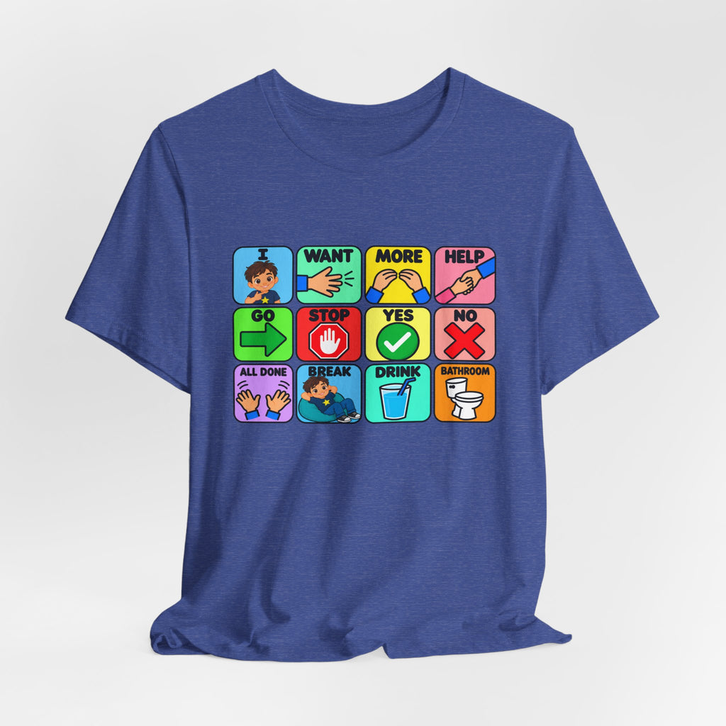 Shirt AAC Communication Board Shirt Bella Canvas Autism Speech Therapy