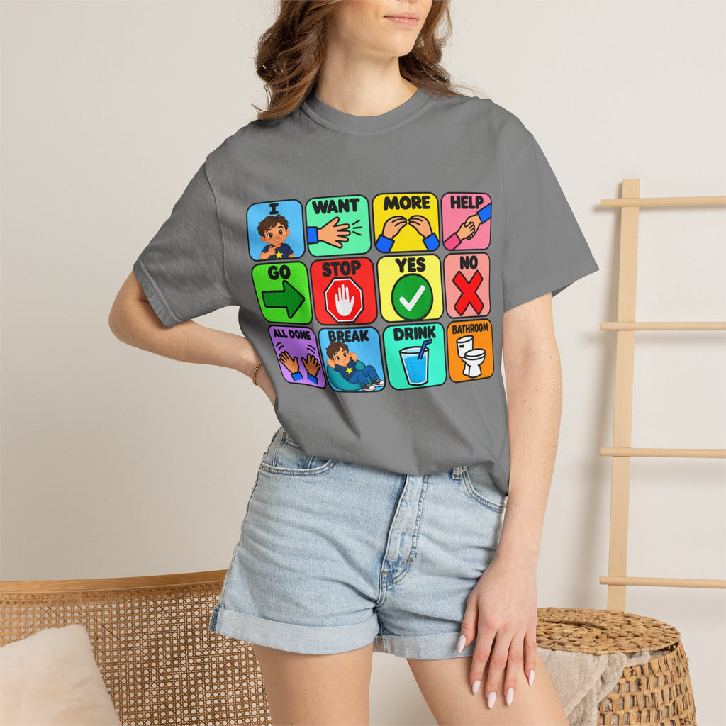 AAC Communication Board Shirt Comfort Colors