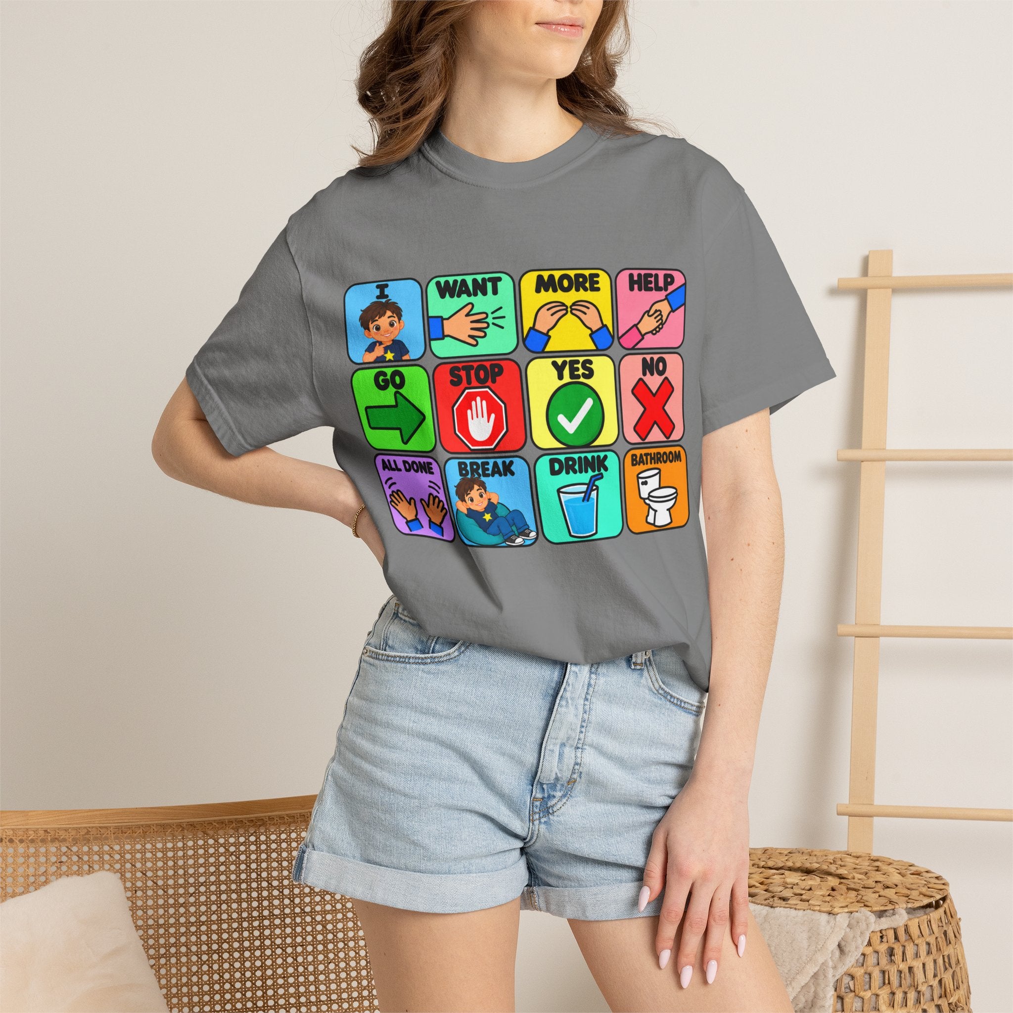 AAC Communication Board Shirt Comfort Colors