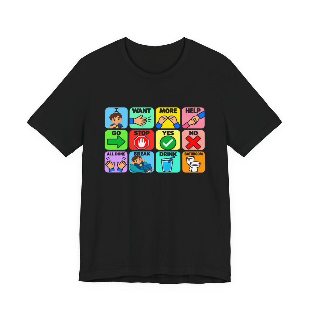 Shirt AAC Communication Board Shirt Bella Canvas Autism Speech Therapy