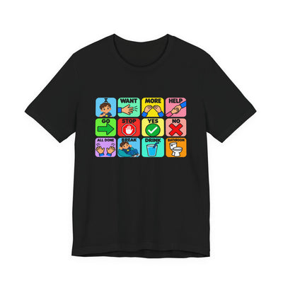Shirt AAC Communication Board Shirt Bella Canvas Autism Speech Therapy