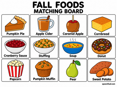 Fall Matching Boards & Cut Out Pieces