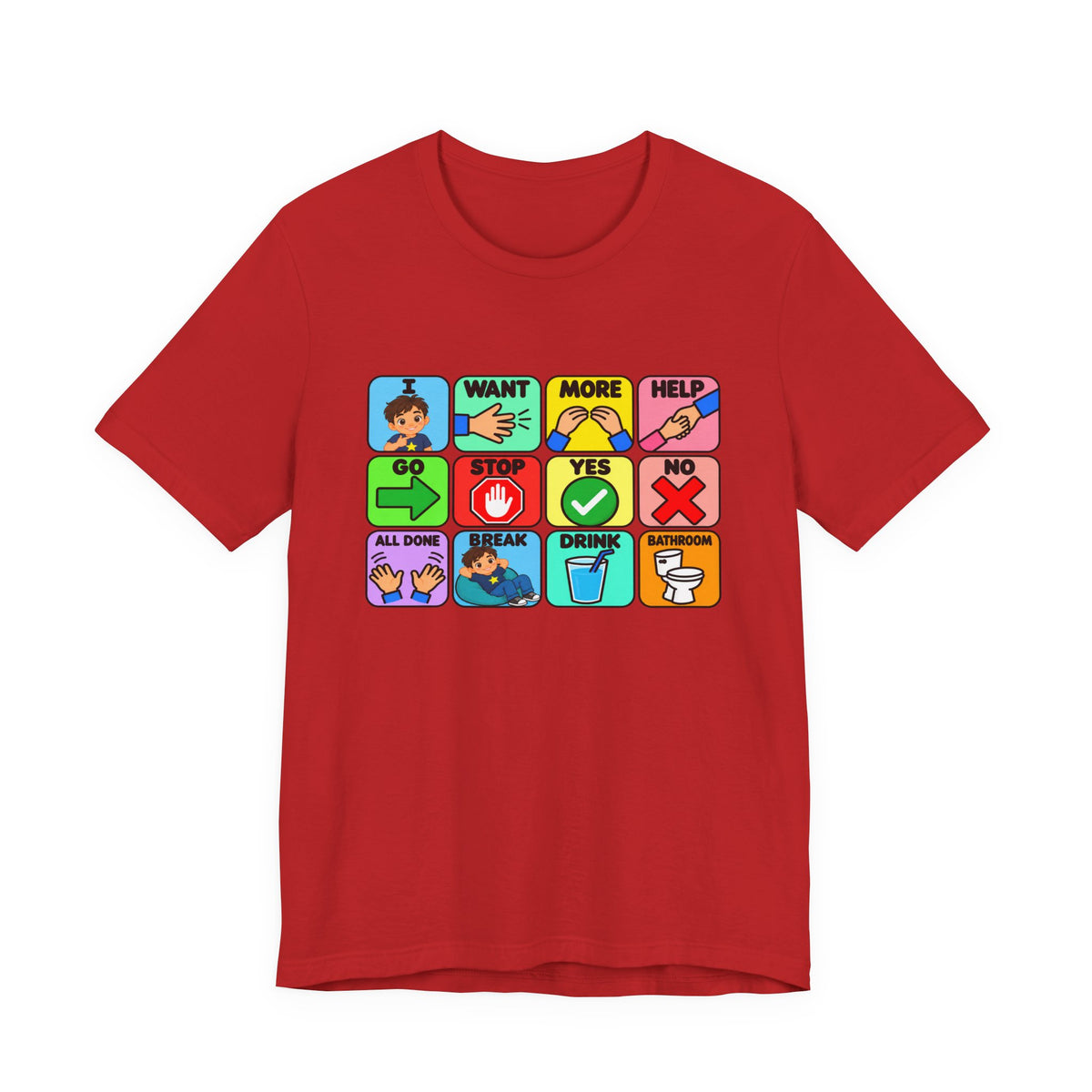 Shirt AAC Communication Board Shirt Bella Canvas Autism Speech Therapy