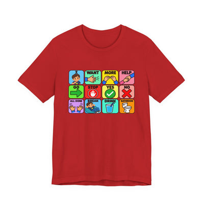 Shirt AAC Communication Board Shirt Bella Canvas Autism Speech Therapy