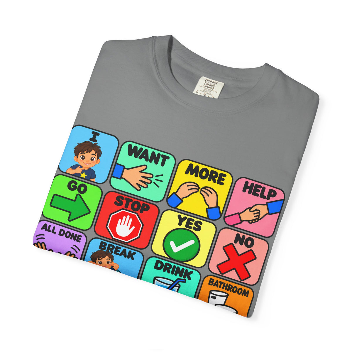 AAC Communication Board Shirt Comfort Colors