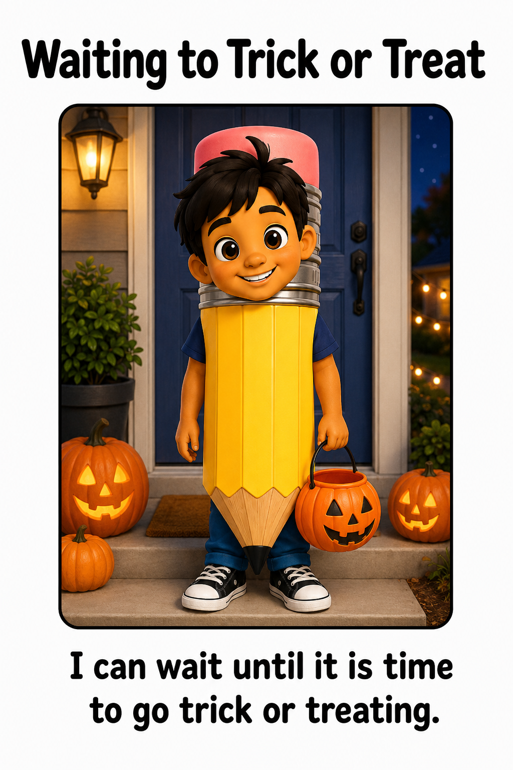 Waiting to Trick or Treat Social Story