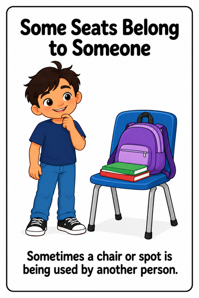 Asking Before I Sit in Someone's Seat Social Story