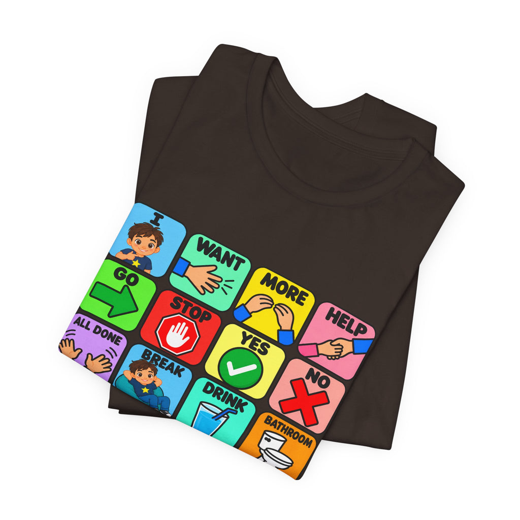 Shirt AAC Communication Board Shirt Bella Canvas Autism Speech Therapy