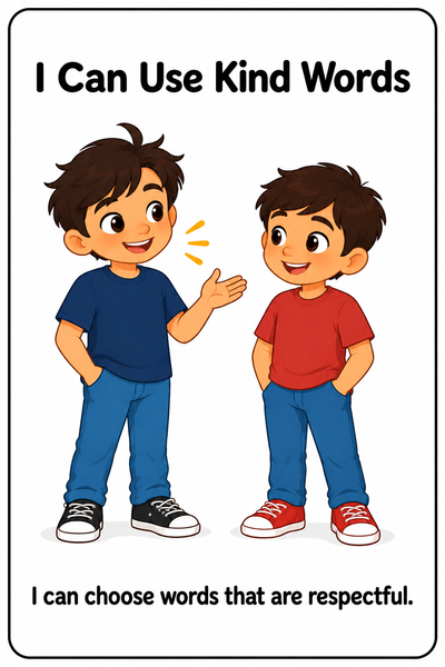 Using Kind Words Social Story