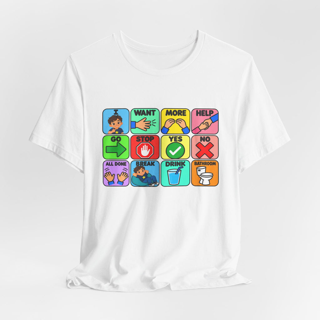 Shirt AAC Communication Board Shirt Bella Canvas Autism Speech Therapy