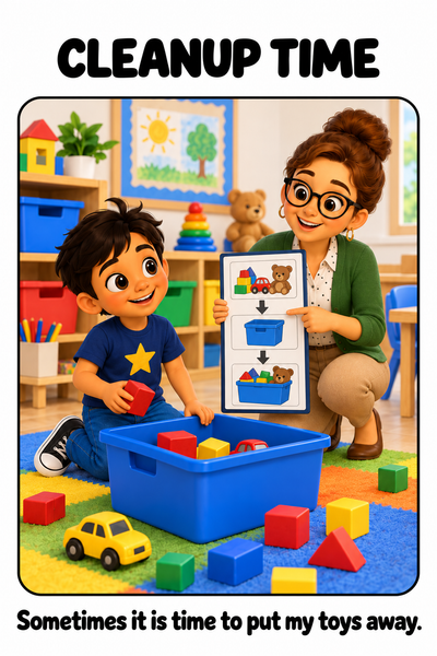 Cleaning Up My Toys Social Story