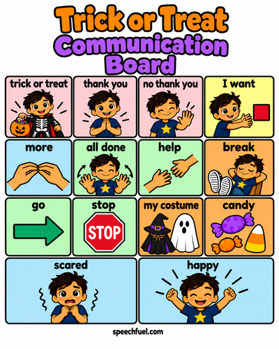 FREE Halloween AAC Communication Boards & Visual Supports Bundle