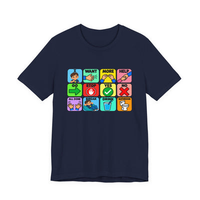 Shirt AAC Communication Board Shirt Bella Canvas Autism Speech Therapy