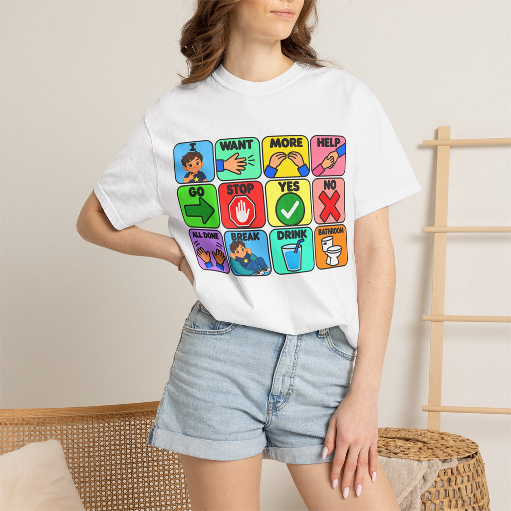 AAC Communication Board Shirt Comfort Colors