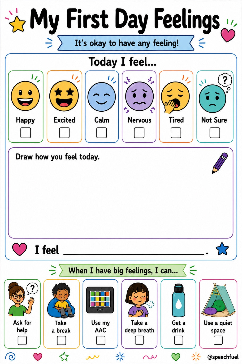 First Day of School Activity Pack for Autism | Speech Fuel