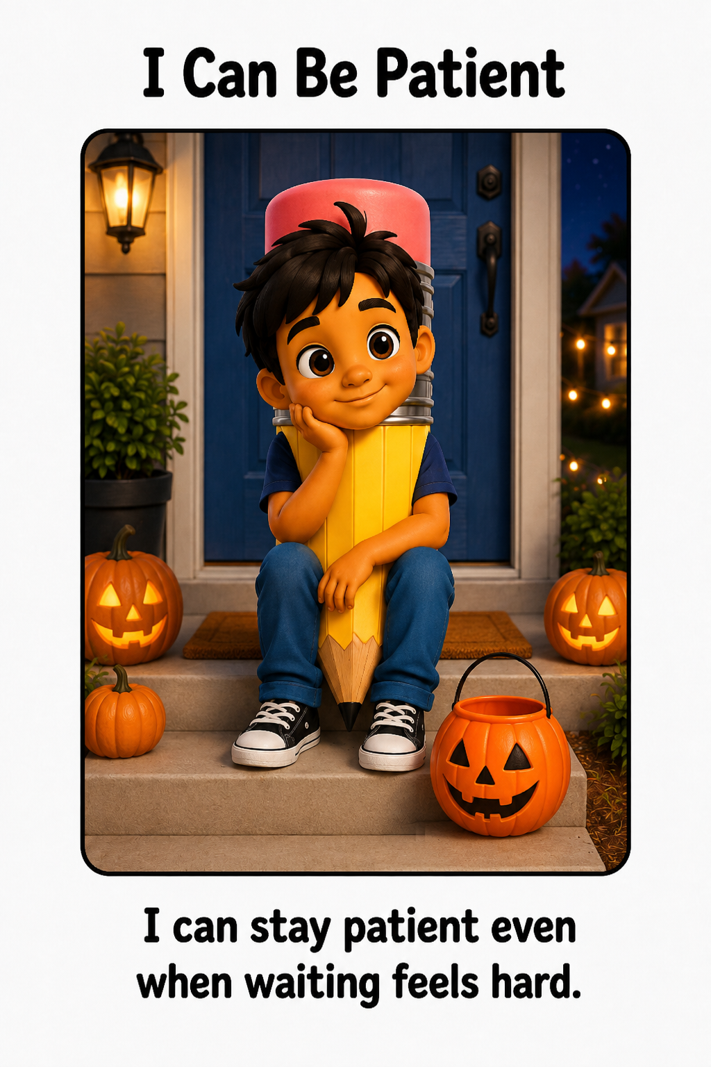 Waiting to Trick or Treat Social Story